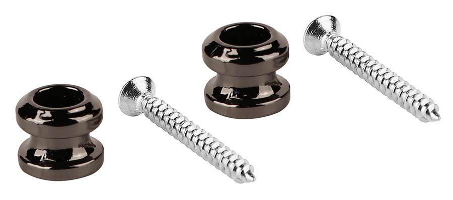 Boston BSLB-10-BC Losse knop voor straplock systeem, 2 stuks, zwart chroom