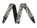 Fender Wild Animal Print 2" guitar strap, synthetic fur, zebra print