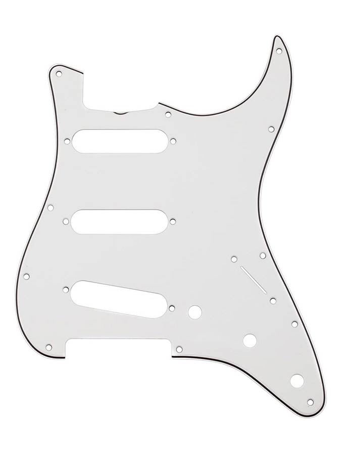 Fender pickguard Pure Vintage '65 Stratocaster 3-ply eggshell 11-hole with nitrocellulose finish