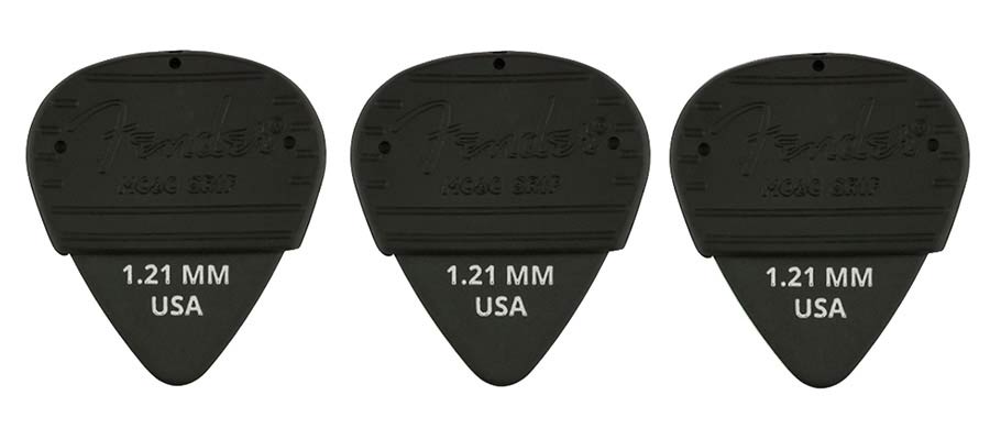 Fender Mojo Grip picks, dura-tone delrin 1.21, 3-pack