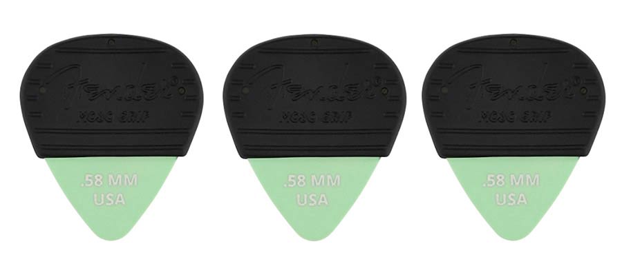 Fender Mojo Grip picks, dura-tone delrin 0.58, 3-pack