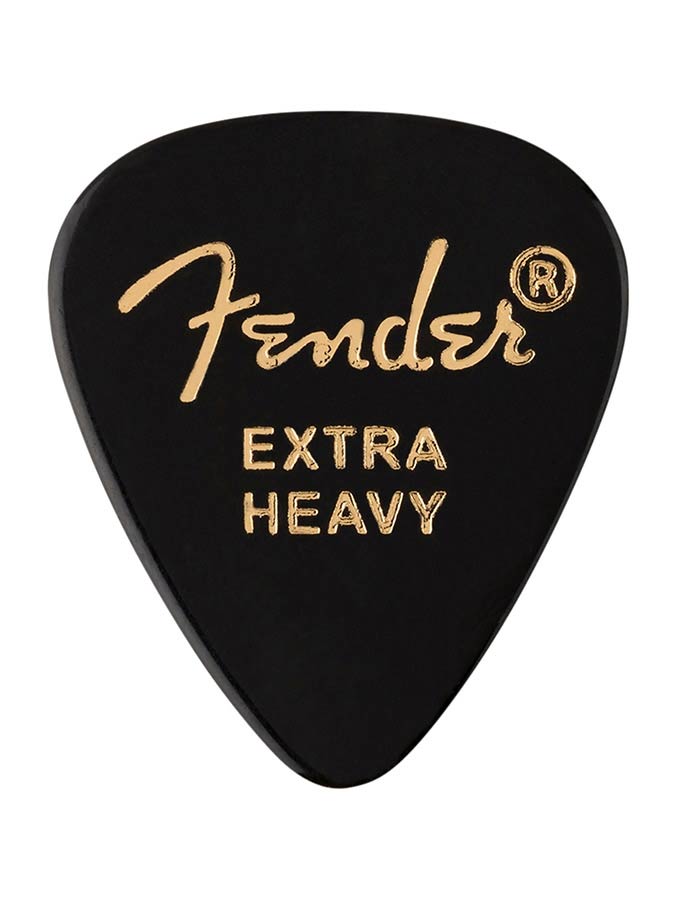Fender 351 shape premium picks, extra heavy, black, 12-pack