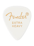 Fender 351 shape premium picks, extra heavy, white, 12-pack