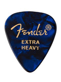 Fender 351 shape premium picks, extra heavy, blue moto, 12-pack