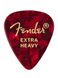 Fender 351 shape premium picks, extra heavy, red moto, 12-pack