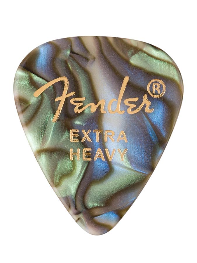 Fender 351 shape premium picks, extra heavy, abalone, 12-pack
