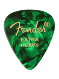 Fender 351 shape premium picks, green moto, 12-pack