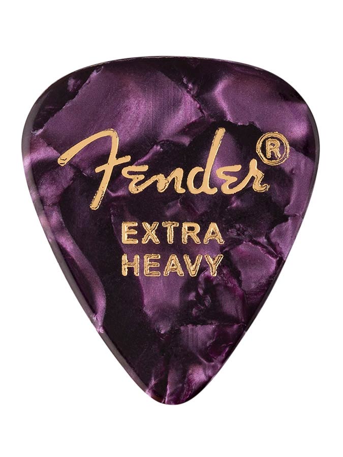 Fender 351 shape premium picks, extra heavy, purple moto, 12-pack