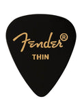 Fender 351 shape premium picks, thin, black, 12-pack