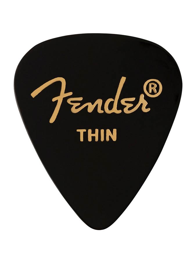 Fender 351 shape premium picks, thin, black, 12-pack
