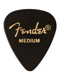 Fender 351 shape premium picks, medium, black, 12-pack