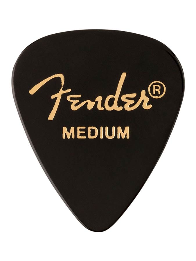 Fender 351 shape premium picks, medium, black, 12-pack