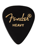 Fender 351 shape premium picks, heavy, black, 12-pack