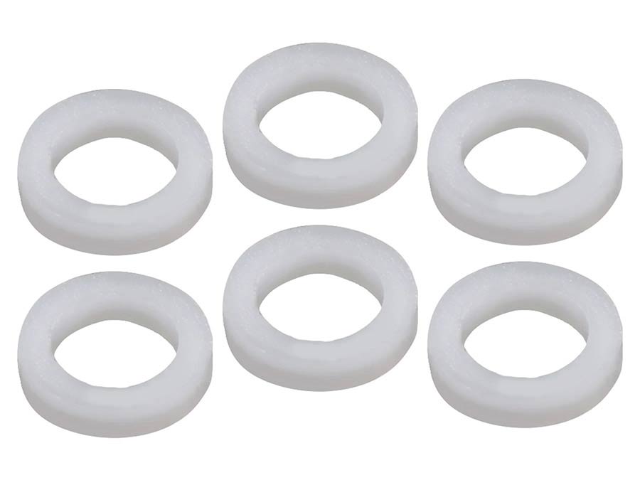 Boston BUTW-01-WH Machine head washer, nylon, 1.5mm thickness, outer diam 6.3mm, inner diam 3.9mm, 6pcs