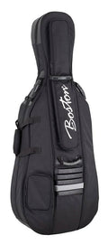 Boston CT-1044 Deluxe cello bag 25mm polyethylene padded 4/4, black 1680D nylon, with luxe velour interior