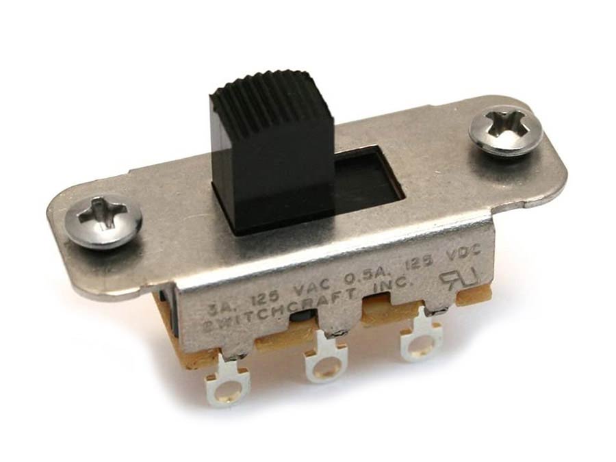 Allparts - EP0260023 - Switchcraft On-On slide switch, black