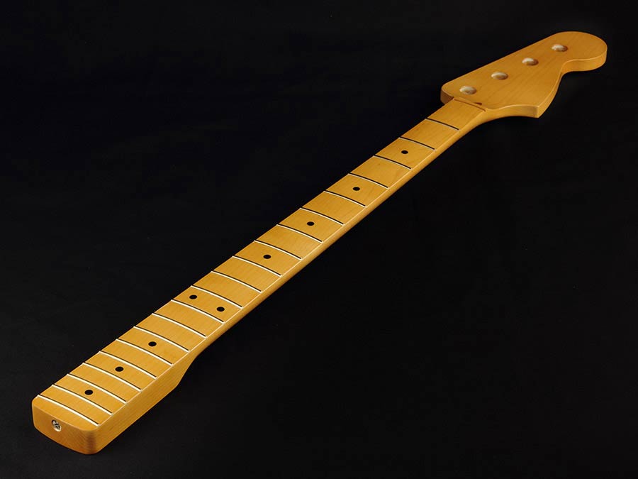 Allparts - JMF - neck for Jazz Bass®, maple fretboard, 10" radius, 20 frets, vintage tinted finish