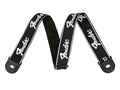 Fender gitaarriem 2 inch – black with white running logo