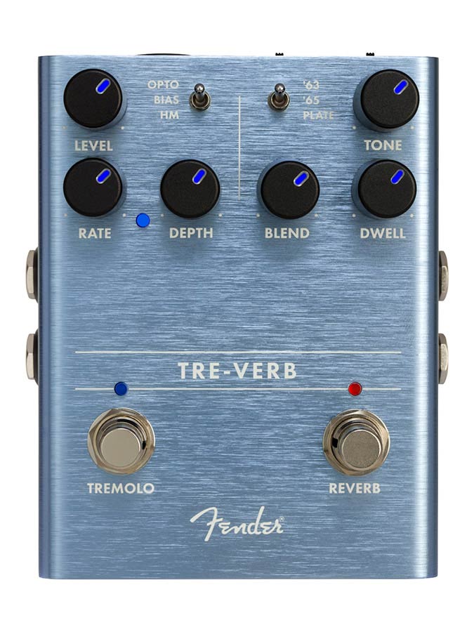 Fender Tre-Verb Digital Reverb/Tremolo, effects pedal for guitar or bass