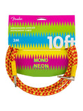 Fender 10ft angled instrument cable, orange