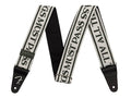 Fender Logo guitar strap, white/black polyester, 2"