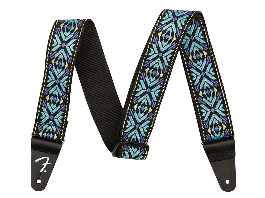 Fender gitaarriem 2 inch, Pasadena woven – blue snowflake
