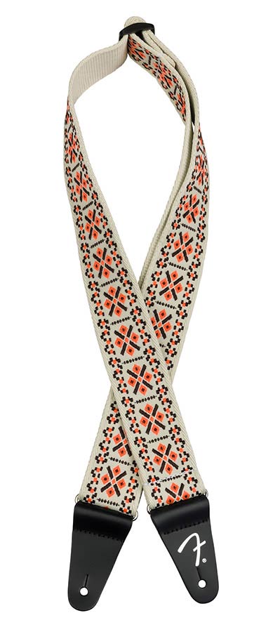 Fender gitaarriem 2 inch, Pasadena woven – lattice orange