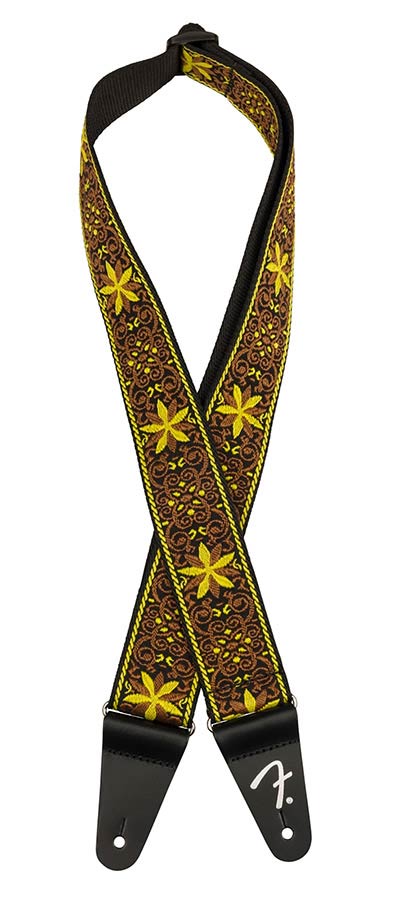 Fender gitaarriem 2 inch, Pasadena woven – yellow wallflower