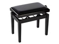Boston PB2/2020 Piano bench Deluxe - adjustable seat, double-cross construction, glossy black with black velvet sea
