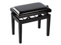 Boston PB2/2025 Piano bench Deluxe - adjustable seat, double-cross construction, glossy black with black vinyl seat