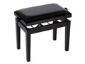 Boston PB2/2520 Piano bench Deluxe - adjustable seat, double-cross construction, satin black with black velvet seat