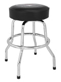 Fender Custom Shop chevron logo barstool, black/chrome, 24"