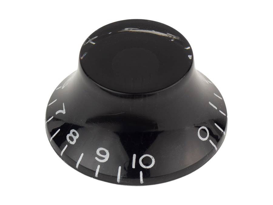 Boston KB-160-IM Bell knob, transparent black, fits 24 fine (CTS) and 18 coarse knurl (Alpha), m.i. Japan