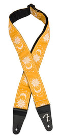 Fender American Vintage II woven guitar strap, sun & moon design, butterscotch blonde