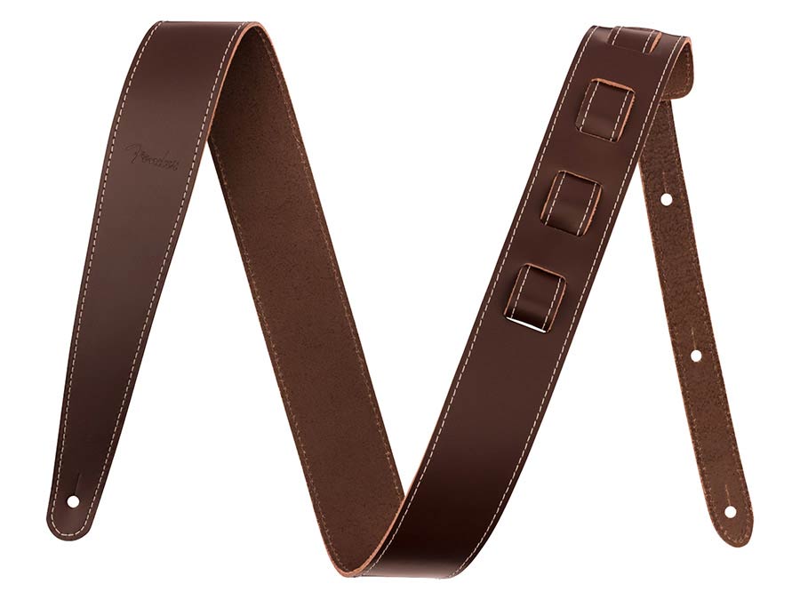 Fender Essentials 2" leather guitar strap, brown