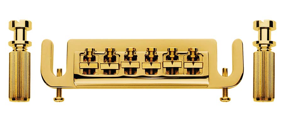 Boston B-175-G Brug-staartstuk, G-model, with studs, goud