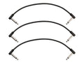 Fender Blockchain 8" patch cable, 3-pack, angle/angle