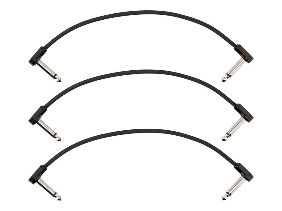 Fender Blockchain 8" patch cable, 3-pack, angle/angle