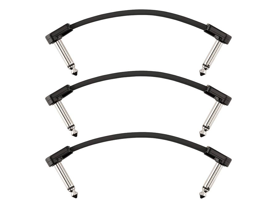 Fender Blockchain 4" patch cable, 3-pack, angle/angle