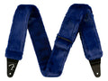 Fender Poodle plush guitar strap, blue