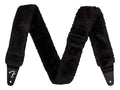 Fender Poodle plush guitar strap, black