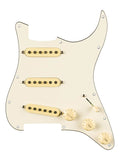 Fender pre-wired Strat pickguard Eric Johnson Signature SSS, 11 screw holes, parchment