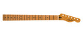 Fender satin roasted maple Telecaster neck, 22 jumbo frets, 12" radius, maple, flat oval shape