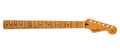 Fender satin roasted maple Stratocaster neck, 22 jumbo frets, 12" radius, maple, flat oval shape