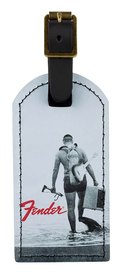 Fender vintage luggage tag, scuba diver