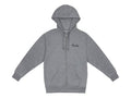 Fender Clothing small spaghetti logo zip front hoodie, athletic gray, L