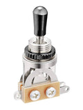 Boston SW-20-BN Toggle switch 3-way, made in Japan, black nickel switch tip and nut, nickel contacts