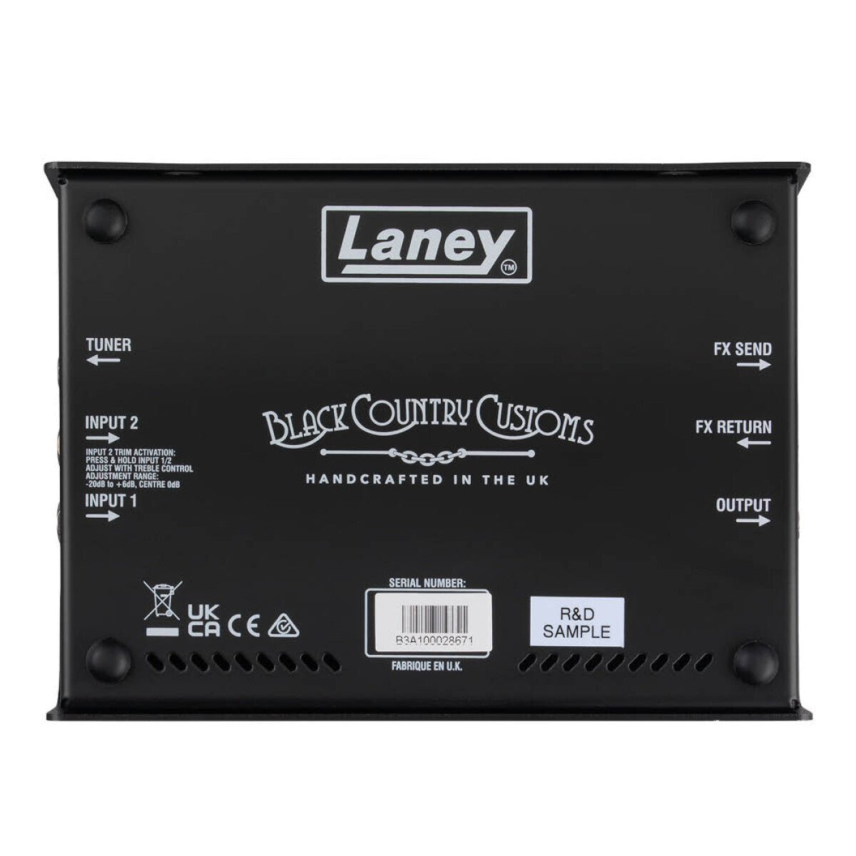 Laney Black Country Custom DIGBETH, Bass Pre Amplifier Pedal, Nathan EAST Signature