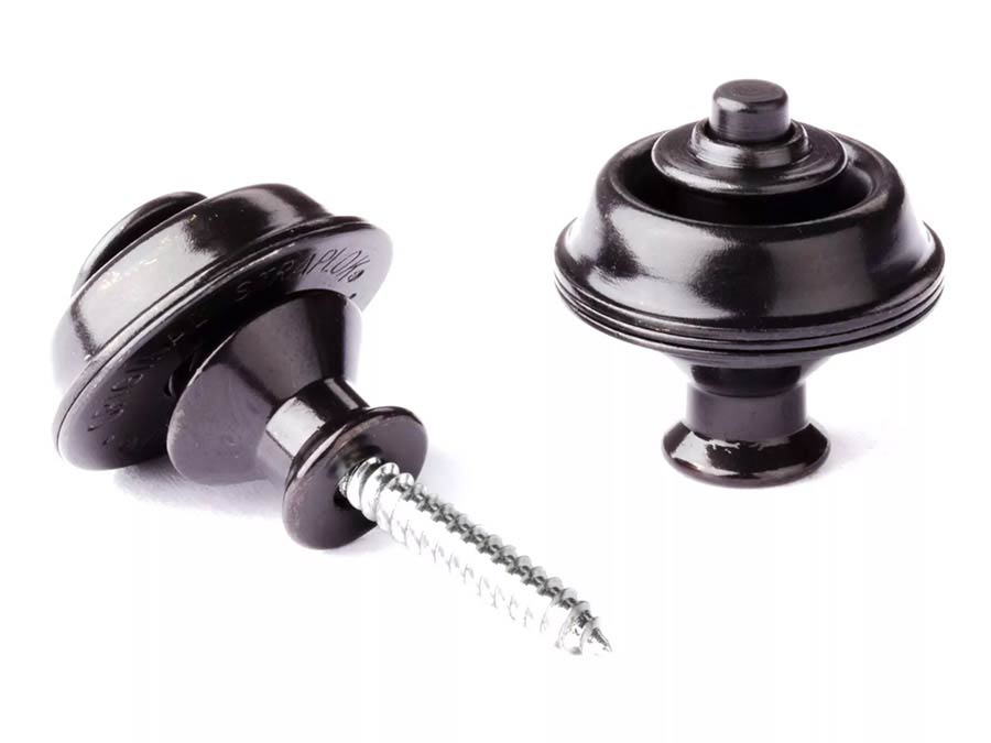 Dunlop: Strap Lock System With Screws, Dual, Black