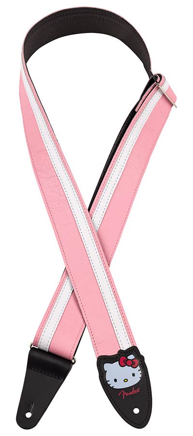 Fender Hello Kitty leather strap, pink